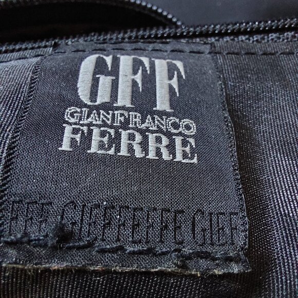 GFF Gianfranco Ferre Vintage Black Nylon Backpack - Picture 6 of 12